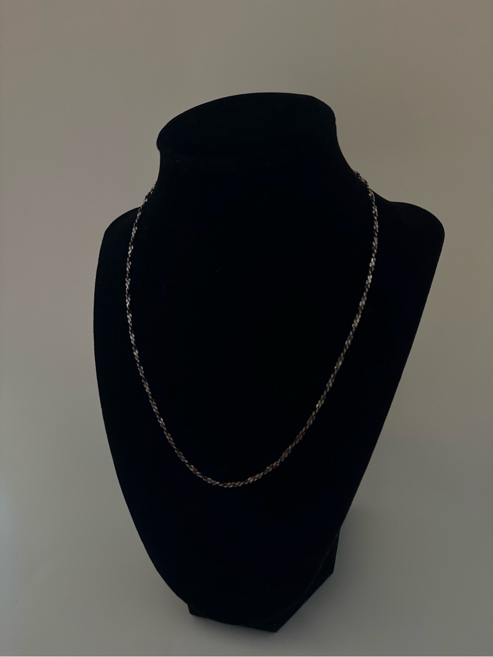 Delicate Italian Twisted Rope Chain Necklace in   Yellow plated gold and silver